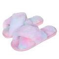 Amamia Ladies Slippers Colorful Cross Fluffy Slippers. 