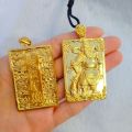 Gold-plated necklace Guan Gong Wufu brand literary pendant men's and women's necklaces, wedding exaggerated necklaces, mother's jewelry, elegant and straight. 