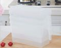 Pack of 3 Fridge Organizer Fresh Spacer Layer Storage Rack Drawer Basket Refrigerator Pull-out Drawers Fridge Freezer Storage Organizer Box with Lid and Handle Door Freezer Container Box Kitchen Organizer Plastic Basket Fruits Vegetable Basket. 