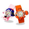 Cute Shark/Whale/Goldfish Children Slap Watch Baby Study-time Toy Green Frog/Crab/Turtle 1-9 Years Old Kids Watches for Boy Girl. 