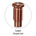 All-Metal Bi-Metal V6-TCrazy Heatbreak for 1.75mm V6 Hotend Heater. 