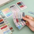 1 pack of 100 sticky notes  simple solid color pointed classified index stickers  student stationery labels, fluorescent stickers 2. 