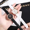 Clock Ladies Quartz Wristwatches Leather Band Elegant Rhinestones Love Mark Black Dial Casual Bracelet Watch Woman. 