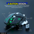 PRO Gaming Mouse RGB with 3200dpi - Breathing LED USB Wireless Optical Computer Mouse with 6 Buttons & Braided Wire including Side Buttons - Mouse with FREE Mouse Pad for laptop, PC, Gaming & Office Use by FunBug. 