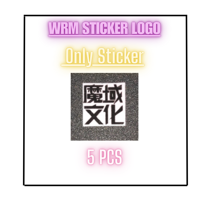 WRM Sticker Logo, 3x3 Cube Logo Stickers, Rubik Cube sticker logo 5pcs