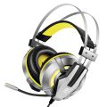 EKSA E800 7.1 Surround Gaming Headset Metal Frame Soft Protein Memory Foam 3D Bass Wired Headphones with Noise Canceling Mic,  Aluminum Frame Rubberized Cable Compatible with PS4, PS5 Controller, Xbox One, PC, Computer. 