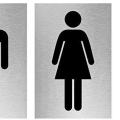 FEMALE TOILET STICK ON SIGN. 