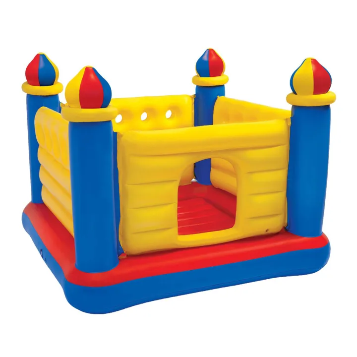 Intex%20-%20Jump-O-Lene%20Yellow%20Childrens%20Jumping%20Castle%20Trampoline%20Playground%20Inflatable%20Ball%20Castle%20Bouncer%20-%206%20ft%20Approx%20-%2048259%20-%20Image%206