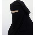 Misri Hijab Niqab For Girls Ladies Soft & Comfortable Wear-Black Color. 
