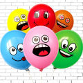 10/30/50pcs 12inch Smiley Face Latex Balloons Birthday Party Decoration Balloon Expression Symbol Children's Toys. 