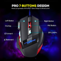 7-Buttons Wired RGB Gaming Mouse with 4-Levels DPI Control - 7 Light Wired USB Optical Mice with Side Buttons - Free Mousepad for PC, Laptop, Computer, Gaming, Pubg Mobile. 