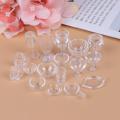 17Pcs/Set 1:12 Dollhouse Miniature Transparent Tableware DIY Pretend Play Toys. 