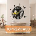 BIG Modern Style Tree with Branches & Bird Design 3D Wall Clock, Laser Cut Wall Clock, 3D Kids Room Wall Hanging Clock. 