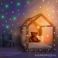 Pack of 50 3D Fluorescent Multicolor Glow in Dark Stars Wall Stickers, Luminous Bedroom Ceiling Home Decor. 