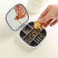 Jewellery & Multi-Purpose Storage Box with Mirror | Heart, Circle & Square Design Multi-Purpose Organizer | 3 Shape Designs. 