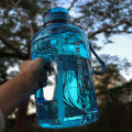 3 Liter Water Bottles with Times to Drink Motivational Straw Sports Big Jug with Handle Leak Proof BPA Free for Men and Women. 