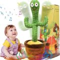 Rechargeable Talking Cactus | Dancing Cactus Toy for Kids- Educational Plush Toy for Kids, Rechargeable Dancing Cactus Toy with Voice Recording, Interactive Electronic Pet with 120 Songs for Toddlers, Perfect Birthday Gift for Children. 