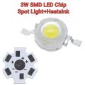 3W High Power LED Chip SMD Cool White SMD Spot Light with Heat Sink - Available in Different Quantities. 