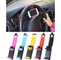 UNIVERSAL CAR STEERING WHEEL MOBILE HOLDER GPS Clip Mount Stand Holder Bracket Car Mobile Holder for Steering Phone Holder Mobile Holder Car Cell Mobile Phone Holder Stand NOTE random color will be delivered. 