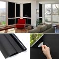Window Film PVC Black Self-Adhesive Sun Protection & Privacy Screen Mirror PVC Film Window UV Protection for Bedroom Bathroom & Office - 5 Sheets (8 Inches x 8 Inches). 