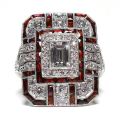 Milangirl Luxury Big Square Rings for Women Jewelry Wedding Crystal Zircon Anel Engagement Anillos Statement Ring s. 