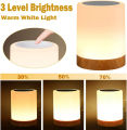 Night Light Touch Sensor Lamp Bedside Table Lamp for Kids Bedroom Rechargeable Dimmable Warm White Light RGB Color Changing. 