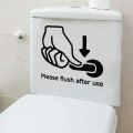 SmileArt Toilet Seat Decals Quotes Warning Slogan Stickers Removable Waterproof Toilet Seat Stickers for Bathroom WC Toilet Restroom Decors (Please Flush After use). 