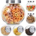 Pack of 4, 2 ,1  Round Clear Glass Containers with Lids - 250 ml Candy Bar Jars - Storage Jar with Lid for Herbs, Spices, Baby Food, Yogurt, Jelly and Honey - Gifts for Weddings. 