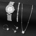 watch for girls, and Popular Fashion Roman Embossed Diamond Women Watch Jewelry Luxury Gift Accessories Box Set Fashion Ladies Watch Gift Set, for girls, women. 