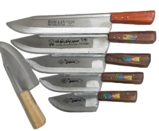 High Carbon Steel Qurbani Knife Set 6 Pieces – Made in Wazirabad