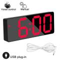 FM Table Clock LED Digital Alarm Clock Electronic Table Alarm Desktop Clocks USB Wake Up FM Radio Time Projector Table Clock. 