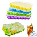 Ice Cube Maker Genie Silicone Rubber Ice Tray silicone ice cube tray with lid. 