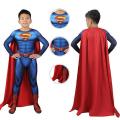 Kids Superhero Superman Costume Set Halloween Cosplay Bodysuit for Boys and Girls. 