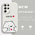 AMORVOR for Samsung Galaxy S21 Ultra 5G Back Cover Ice Bear Panda PU Leather Case Soft Silicone Edge Phone Cases. 