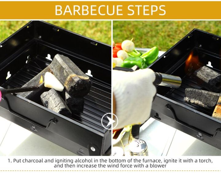 Charcoal%20Grill%20Barbecue%20Portable%20Grill,%20Stainless%20Steel%20Folding%20BBQ%20Grill%20Tabletop%20Outdoor%20Camping%20Picnic%20Burner/Barbecue%20Grill%20Portable%20Book%20Style%20-%20Image%208