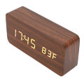 Electronic Alarm Clock, LED Wood Digital Clock Widescreen for Office. 
