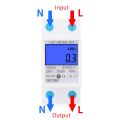 Single Phase Digital Display Energy Meter DDS528L Din Rail, Display Power KWh, Energy KW, Volt V Ampere A. 