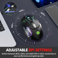 Rechargeable RGB Wireless Gaming Mouse With Free Mouse Pad 3200 dpi Mechanical 6 Programmable Buttons - USB Dongle Optical LED Bluetooth Wireless Mouse - 2.4GHz 7M LED Light for Smart TV, PC, Laptop, Computer, Gaming, Pubg Mobile - Unique. Mall. 