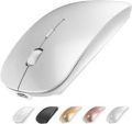 Ultra Slim Dual Mode 5.1 Bluetooth mouse Rechargeable Battery Gaming RGB USB Wireless Optical Mouse With Silent Clicks Black 2.4G Backlit Mice - Plug and Play. 