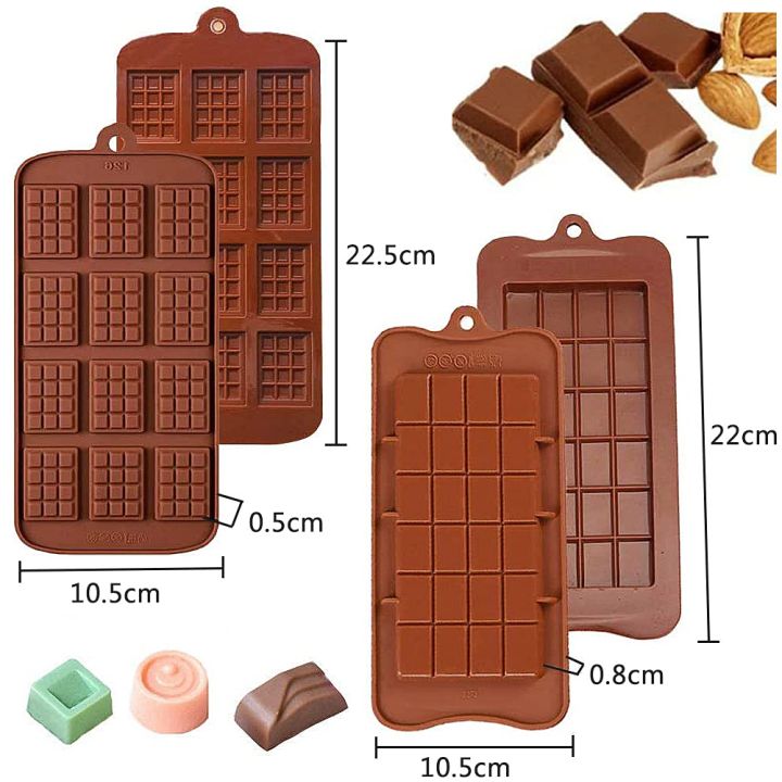 Silicone Chocolate Molds, Chocolate Candy Mold, Cake Chocolate Making Molds Hard Chocolate Molds Kit for Kid, Men, Women Baking