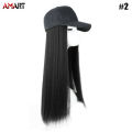 Baseball Cap with Synthetic Hair Extension Long Hair Wig Hat for Women. 