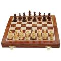 Shoro Collectible Folding Wooden Chess Game Board Set with Magnetic Crafted Pieces,12" x 12", 15" x 15" , and 17" x 17" Inches. 