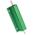 2 Pcs Aluminum Shell Wirewound Resistor Green 100W 100 Ohm & 50W 25 Ohm. 