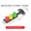 Pack of 4pcs 5V LED Traffic Light Module. 