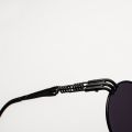 Peekaboo vintage retro gothic steampunk mirror sunglasses gold and black sun glasses vintage round circle men UV gafas de sol. 