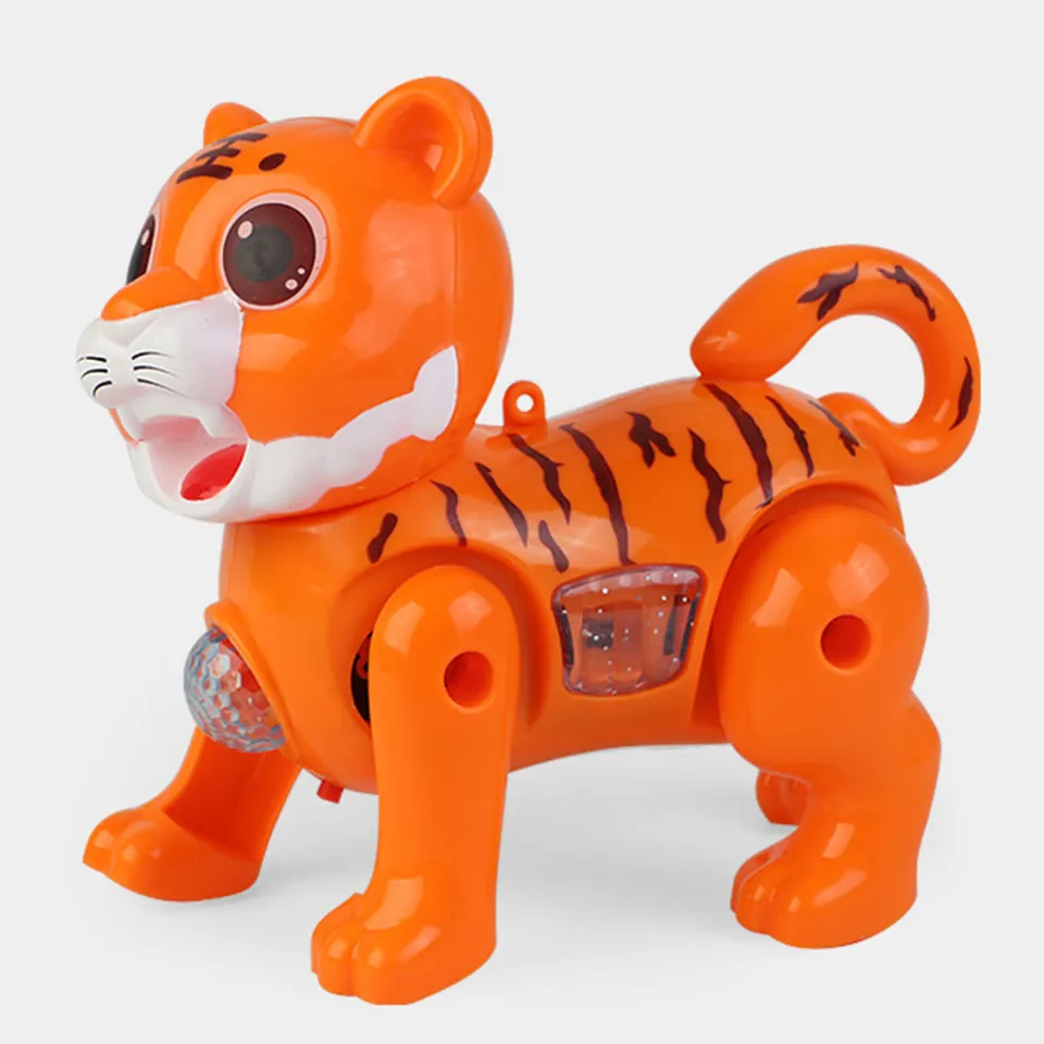 Dragging Push Toy Solid Dancing Tiger Music Lighting Projection Toys Daraz.pk