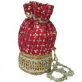 Traditional Hand potli fancy embroidered clutch bag for wedding best gift for women  gol bag. 