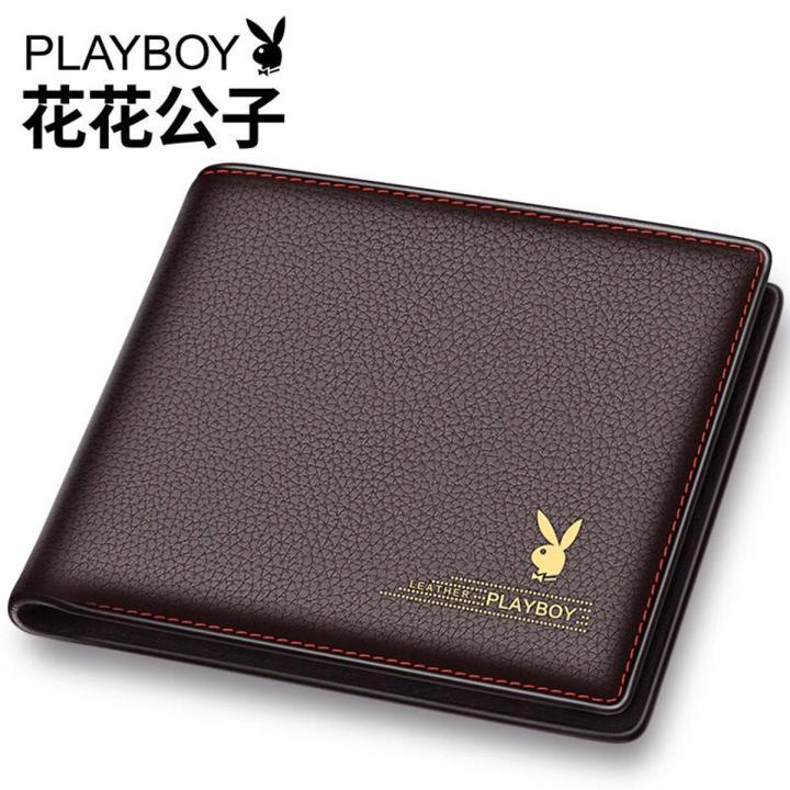 COD Playboy VIP Business High Quality Leather Men's Wallets Card Wallet