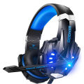 BENGOO G9000 Stereo Gaming Headset for PS4 PC Xbox One PS5 Controller, Noise Cancelling Over Ear Headphones with Mic, LED Light, Bass Surround, Soft Memory Earmuffs (Blue). 
