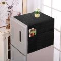 Quilted Cotton Fridge Top Cover with 6 Pockets – Dustproof Design (21 x 56 Inches). 